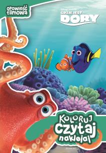 Okładka książki Gdzie jest Dory Koloruj czytaj naklejaj