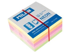 Opakowanie Karteczki milan samoprzylepne kostka neon 12 sztuk