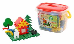 Opakowanie Klocki Rodzinka 108 elementów w wiaderku