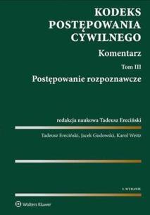 Okładka książki Kodeks postępowania cywilnego Tom 3
