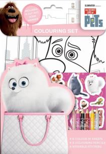 Okładka książki Kolorowanka z kredkami i naklejkami, Sekretne życie zwierzaków