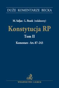 Okładka książki Konstytucja RP  Tom II. Komentarz do art. 87-243 DKB