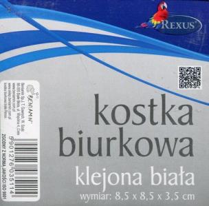 Opakowanie Kostka biurkowa klejona biała