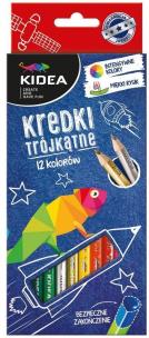 Opakowanie Kredki trójkątne12 kolorów DERFORM