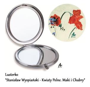 Opakowanie Lusterko Stanisław Wyspiański - Kwiaty Polne. Maki i Chabry 70mm metal