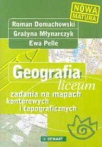 Okładka książki Mapy Kont. LO Geog. Zadania Zielone DEMART/PWN