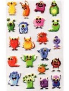 Opakowanie Naklejki 3D Potwory MAILDOR