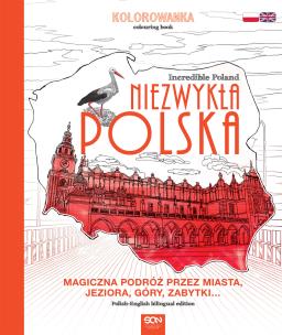 Okładka książki Niezwykła Polska Kolorowanka Incredible Poland Colouring book