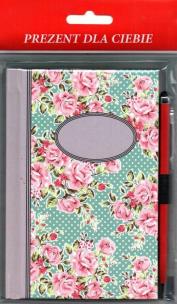 Opakowanie Notes imienny Róże i grochy