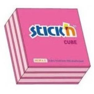 Okładka książki Notes samoprzylepny 76mmx76mm różowy neonowy 12 sztuk