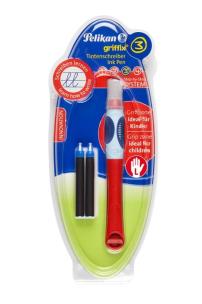 Opakowanie Pióro kulkowe Pelikan Griffix Roller 3 dla leworęcznych czerwone