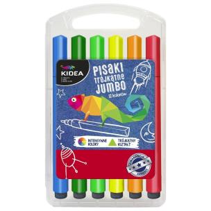 Opakowanie Pisaki trójkątne w etui Jumbo 12 kolorów DERFORM