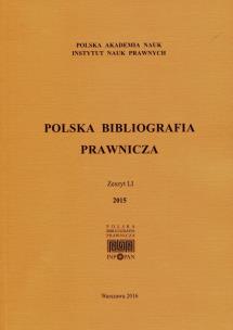 Opakowanie Polska Bibliografia Prawnicza 2015