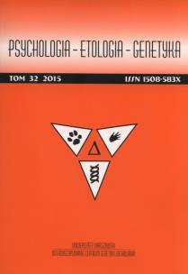 Opakowanie Psychologia Etologia Genetyka Tom 32/2015