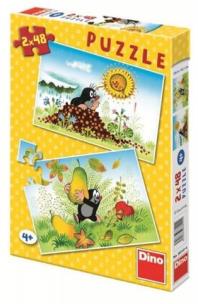 Opakowanie Puzzle 2x48 Krecik i jego świat DINO