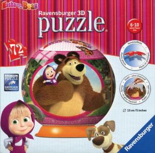 Opakowanie Puzzle 3D Masza i Niedźwiedź Kuliste 72