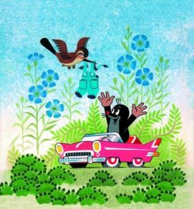 Opakowanie Puzzle 99 Krecik w samochodziku DINO