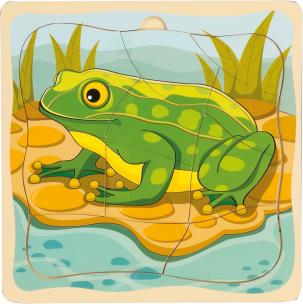 Opakowanie Puzzle drewniane Żaba