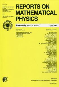 Opakowanie Reports on Mathematical Physics 77/2016 Pergamon