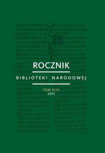 Opakowanie Rocznik Biblioteki Narodowej