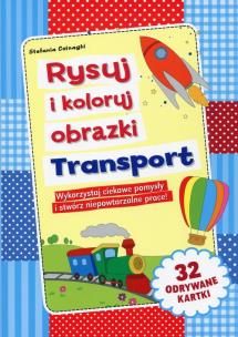 Okładka książki Rysuj i koloruj obrazki transport