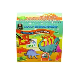 Opakowanie Świat dinozaurów Szkicownik + malowanka
