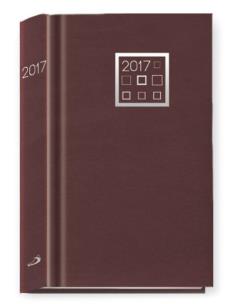 Opakowanie Terminarz 2017 - B6 bordowy