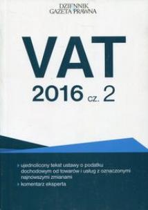 Okładka książki VAT 2016 Część 2