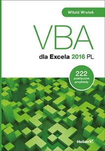 Okładka książki VBA dla Excela 2016 PL.
