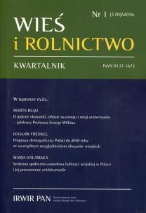 Opakowanie Wieś i rolnictwo 2016/1 Kwartalnik