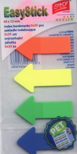 Opakowanie Zakładki indeksujące neonowe 45x12 mm 5x25 sztuk