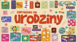 Opakowanie Zaproszenia urodzinowe Prezenty 5 sztuk