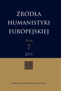 Opakowanie Źródła humanistyki europejskiej Tom 7