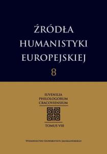 Okładka książki Źródła humanistyki europejskiej Tom 8