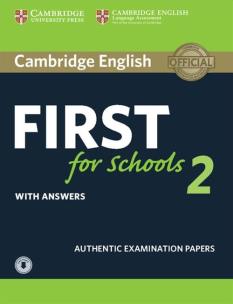 Opakowanie Cambridge English First for Schools 2 Student's Book with answers and Audio