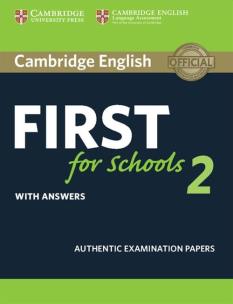 Opakowanie Cambridge English First for Schools 2 Student's Book with answers