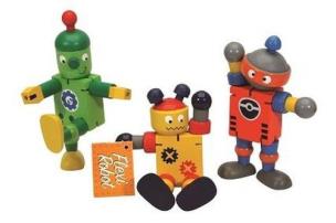 Opakowanie Drewniany robot