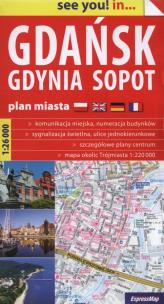 Opakowanie Gdańsk Gdynia Sopot Plan miasta 1:26 000