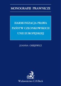Okładka książki Harmonizacja prawa państw członkowskich Unii Europejskiej