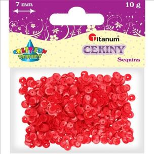 Opakowanie Konfetti Cekiny 7mm 10g czerwony (CO7/060)