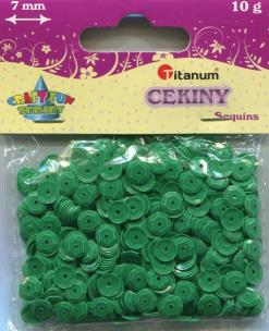 Opakowanie Konfetti Cekiny  7mm 10g zielony (CO7/70)