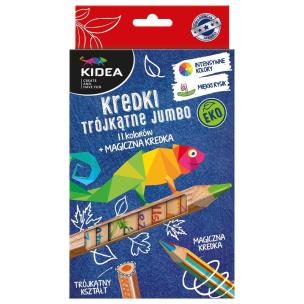 Opakowanie Kredki trójkątne grube eko 12 kolorów DERFORM