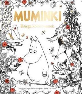 Okładka książki Muminki. Księga kolorowanek