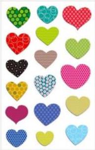 Opakowanie Naklejki 3D Serca MAILDOR