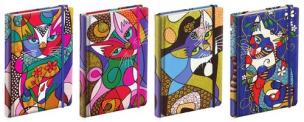 Opakowanie Notatnik Narcissus Colorful Cats 14x20 zestaw 4 wzory