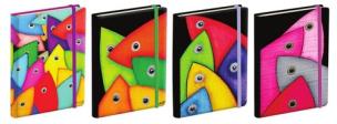 Opakowanie Notatnik Narcissus Fish 12x17 zestaw 4 wzory