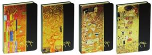 Opakowanie Notatnik Narcissus Klimt 12x17 zestaw 4 wzory