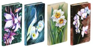 Opakowanie Notatnik Narcissus Orchids 8x16 zestaw 4 wzory