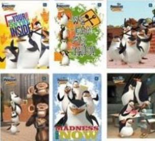 Opakowanie Notes A6/50K kratka Pingwiny (20szt)