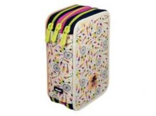 Opakowanie Piórnik 3 poz. z wyprawką Wild róż MILAN